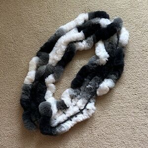 Genuine Rabbit Fur Infinity Scarf